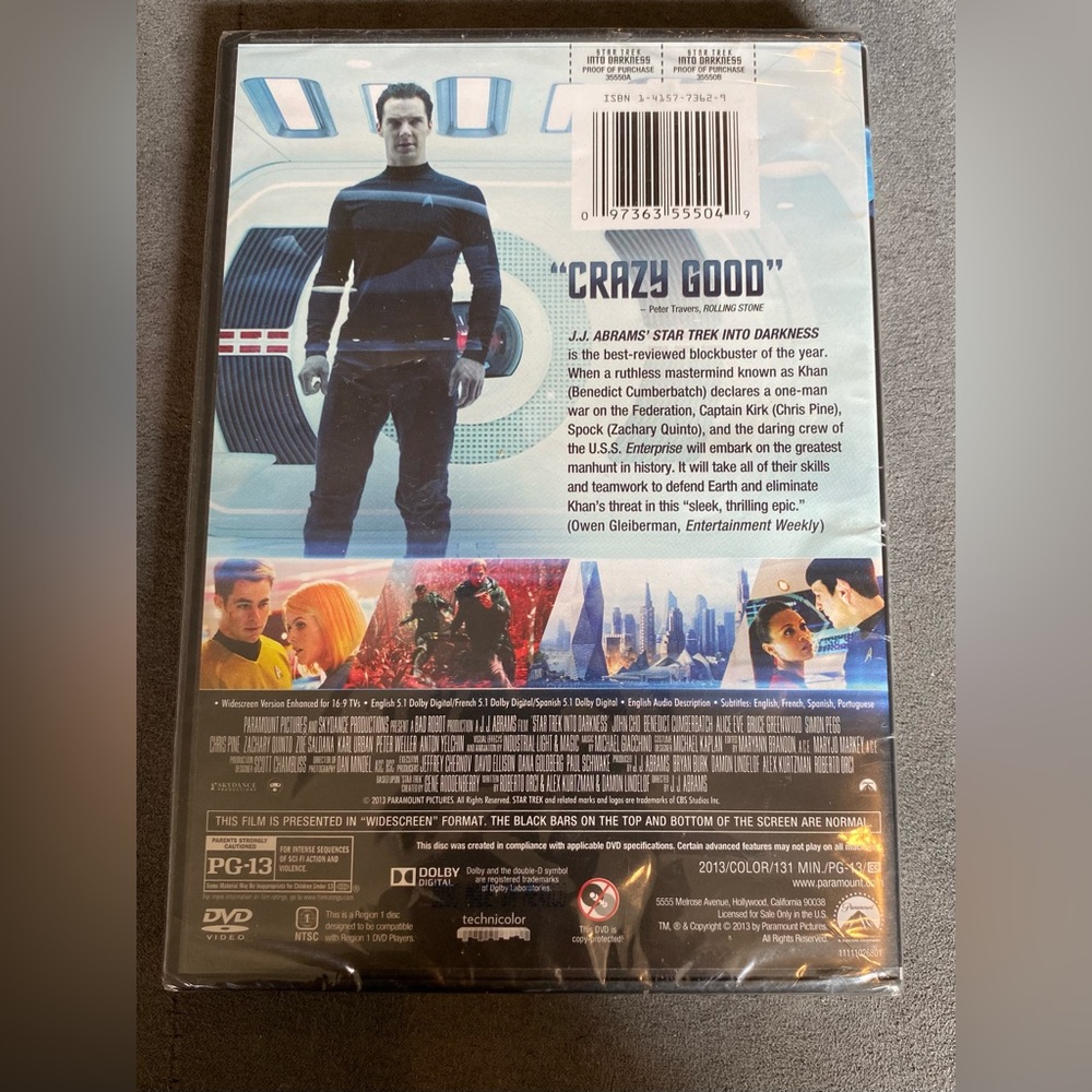 DVD Star Trek InTo Darkness - Picture 2 of 2